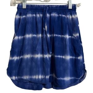 MERONA™ Skirt Women's XS Blue White Tie‎ Dye Elastic Waist Casual Rayon